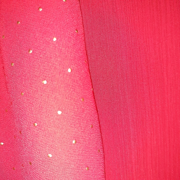 Ladies Red Sheer Blouse Medium - Picture 8 of 8